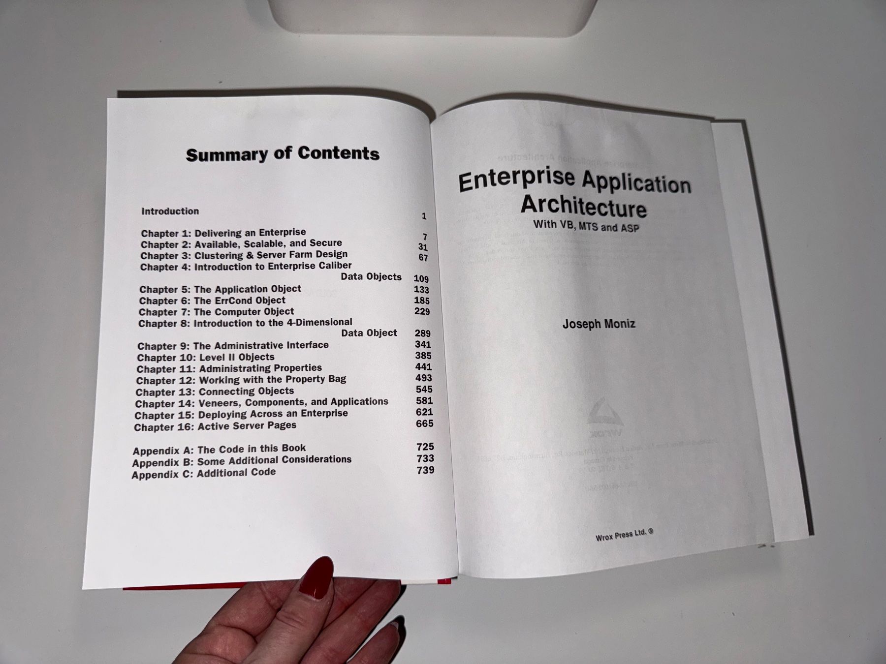 Bücher: BUCH: Joseph Moniz, Enterprise Applikation Architecture – Gebraucht aus Grosswangen von Second_hand_paradise 2
