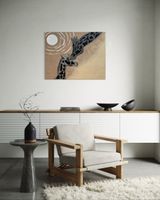 Wandbild Giraffen, Acryl, Unikat, Deko