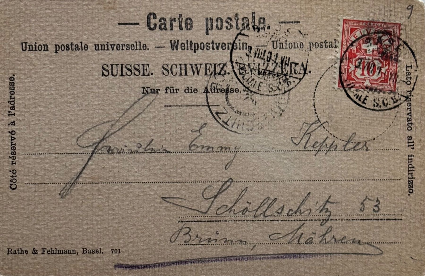 Cartoline postali: Basel, Universitätsbibliothek – Usato da Frauenfeld venduto da Merk52 1