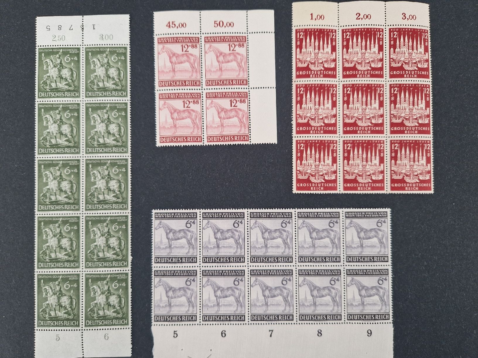 Tutti i francobolli: Deutsches Reich Briefmarken Bogenteile postfrisch – Nuovo (secondo la descrizione) da St. Gallen venduto da Enrico_SG