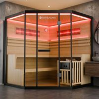 Traditionelle Sauna - Salzsauna PARMA Schwarz -180x180x190cm