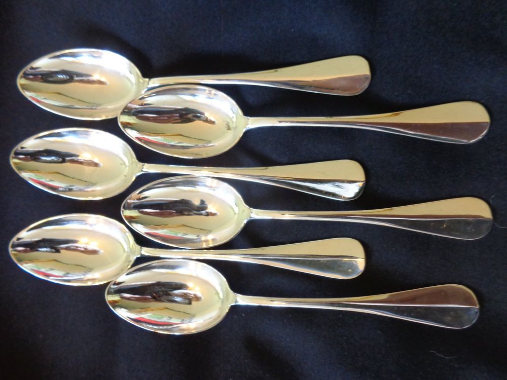 Jezler Cucchiai: - 6 X CUILLERES A DESSERTS JEZLER BAGUETTE ARGENT 800 – Nuovo (secondo la descrizione) da Morges venduto da argento.oro.65 3