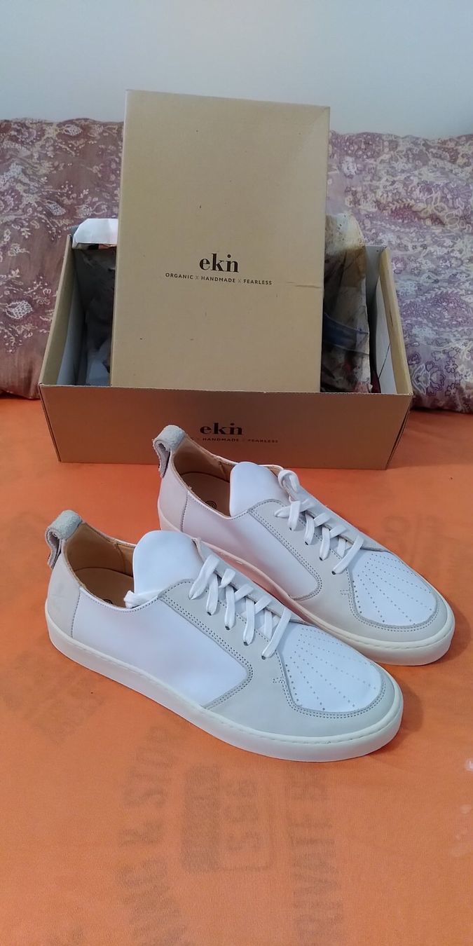 Scarpe da uomo: EKIN Argan Low Sneaker aus Leder, Weiss – Nuovo e nell'imballaggio originale da Zürich venduto da alessa88