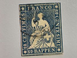 1859, Berner Druck, Zürcher Papier, ZNr. 23G