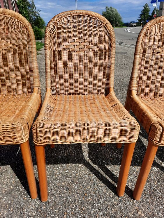 6 Stühle Rattanstühle, Korbgeflecht, Domicil Möbel Kaufen auf Ricardo