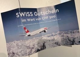 SWISS Gutschein CHF 500.– Fluggutschein