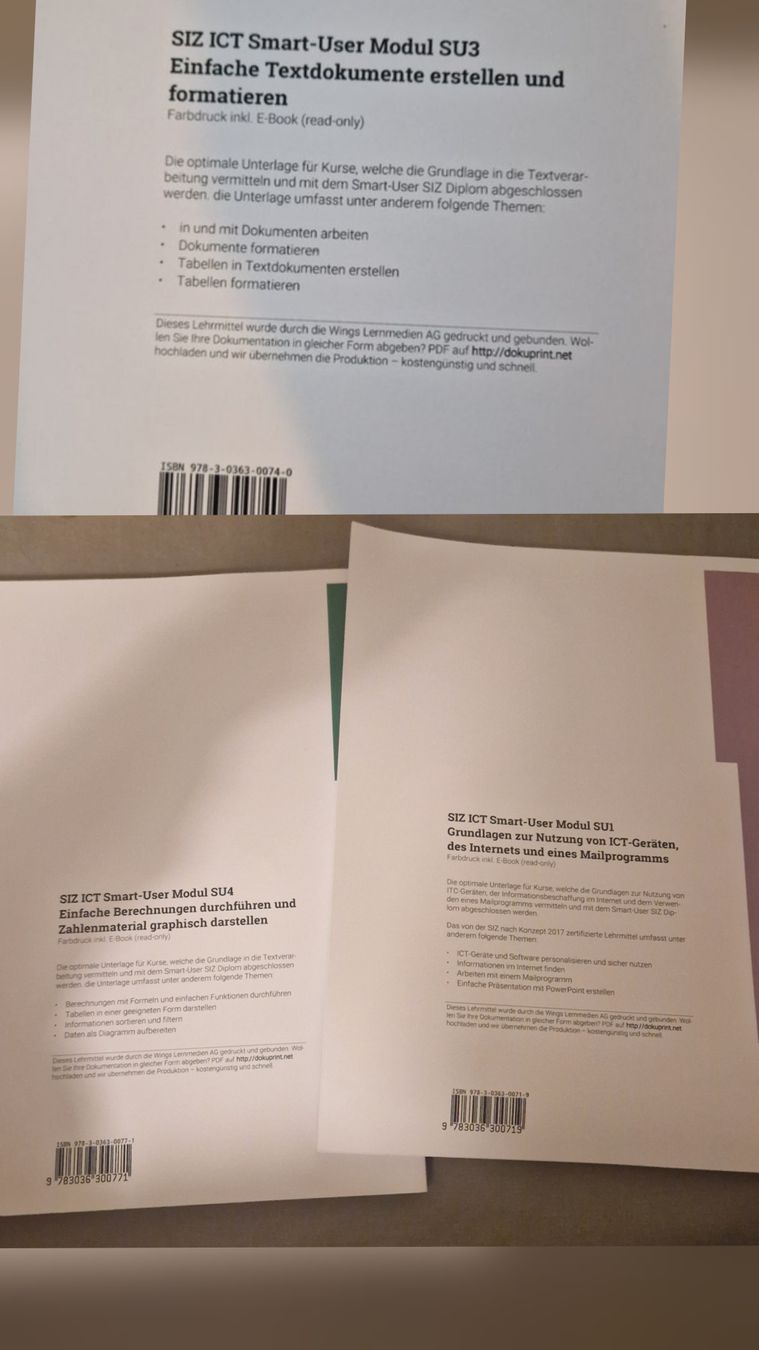 Livres: SIZ ICT Smart-User Module SU3 SU4 SU5 Lehrmittel – Neuf avec emballage d'origine à Meilen par cel_j79p 1