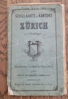 uralte Schulkarte Kt.Zürich, J.Randegger, Seidenstoff