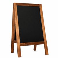 Massiver Holz Kundenstopper 118x65cm, Dunkelbraun, Outdoor
