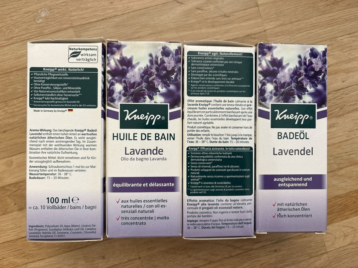 Sonstige Körperpflege: Kneipp Bath Oil Lavender 4x100ml New – Neu und originalverpackt aus Nyon von Iamher 2