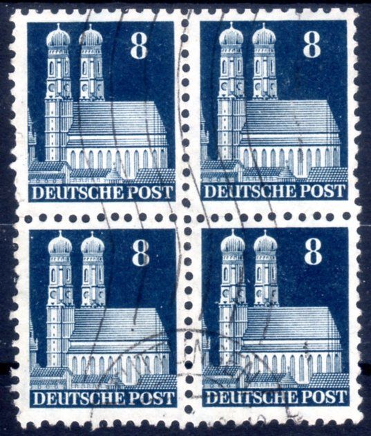 Tutti i francobolli: DEUTSCHE POST 1948 4ERBLOCK GESTEMPELT - I131 – Usato da Losone venduto da EM2019