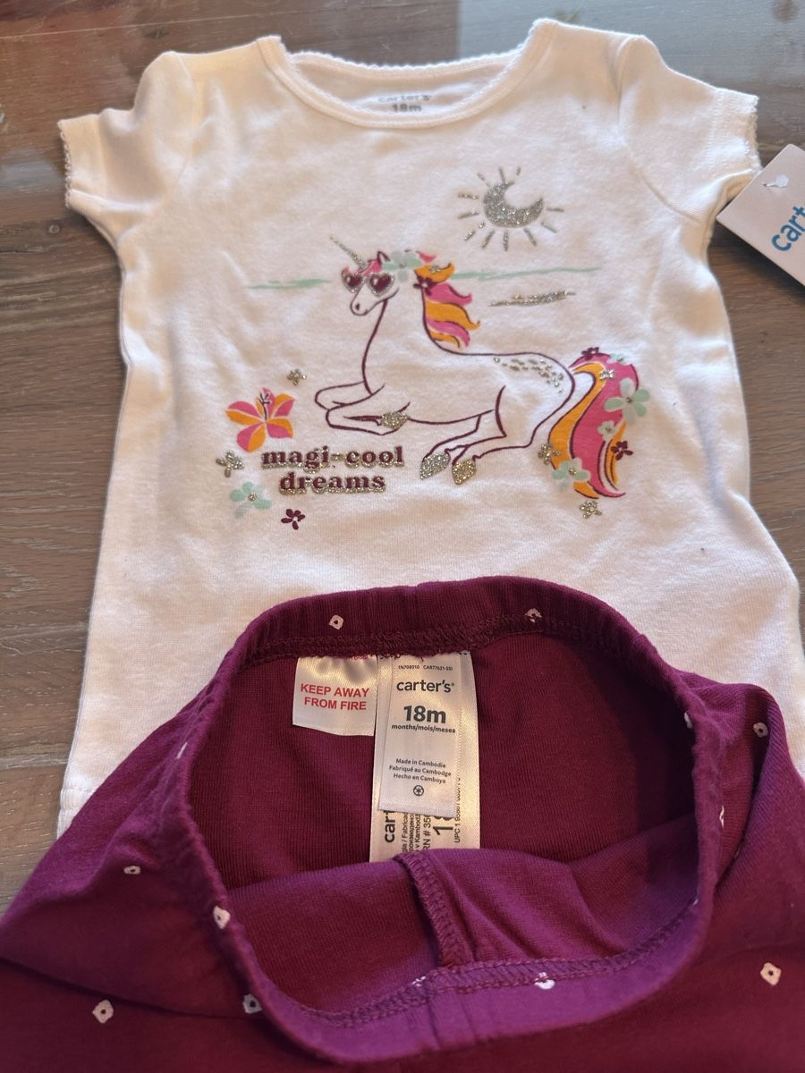 Carter's Pigiama & Simili: Carter's Einhorn Sommer Pyjama, 18M, Neu! – Nuovo e nell'imballaggio originale da Safenwil venduto da Whoopie1 2