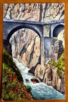 Andermatt - Gotthardstrasse die Teufelsbrücke 1911