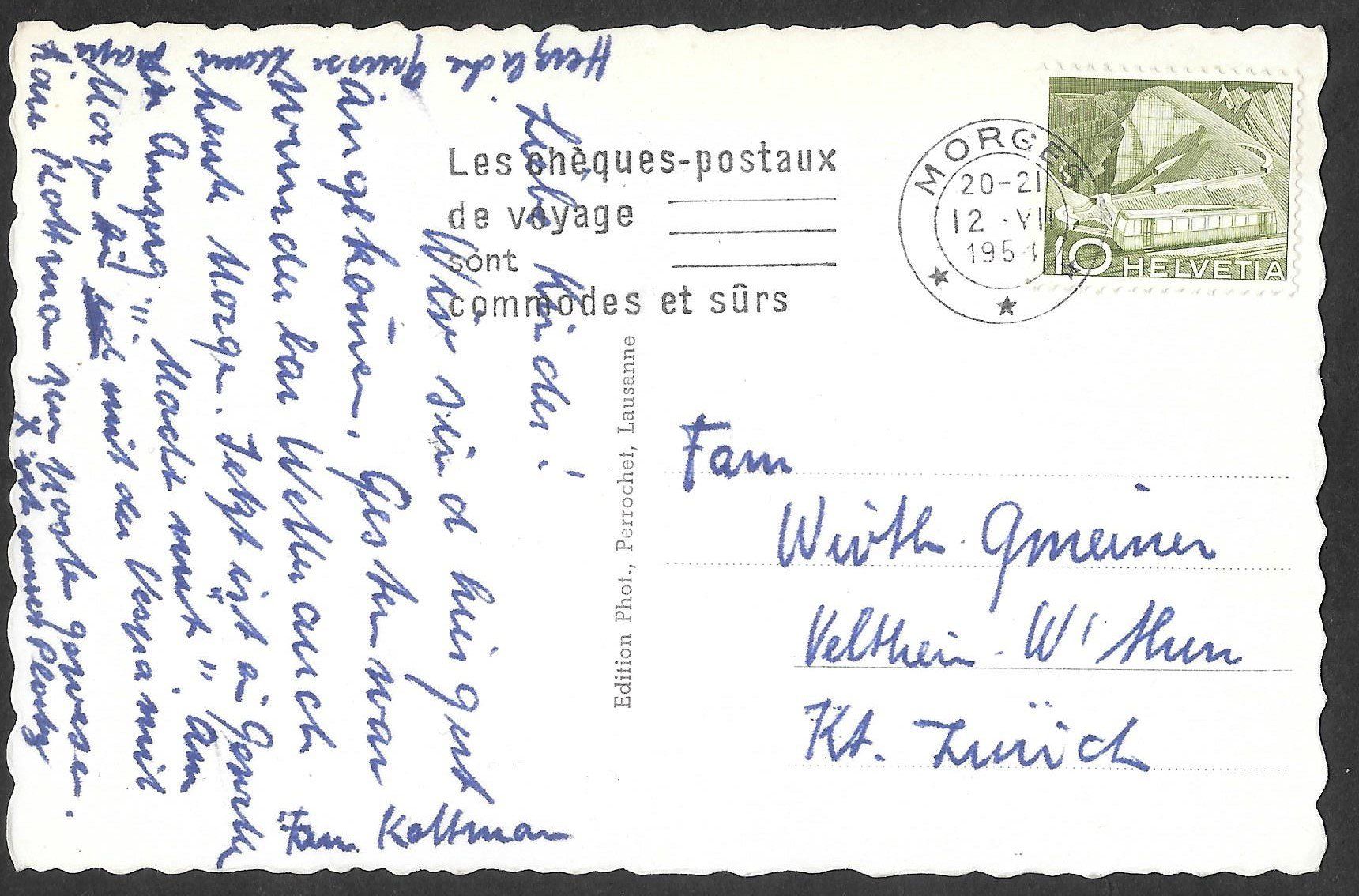 Cartoline postali: Morges et la plage de Préverenges – Usato da Olten venduto da clotaldi 1