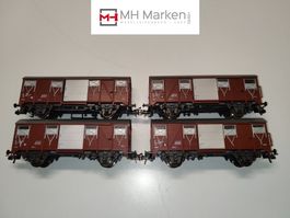 (4x) Roco 4376 SBB CFF FFS Gedeckte Güterwagen DC H0 mit OVP