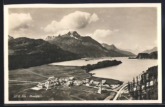 Ansichtskarten: Sils-Baselgia, Blick aus der Vogelschau  – Gebraucht aus Berlin von bartko-reher