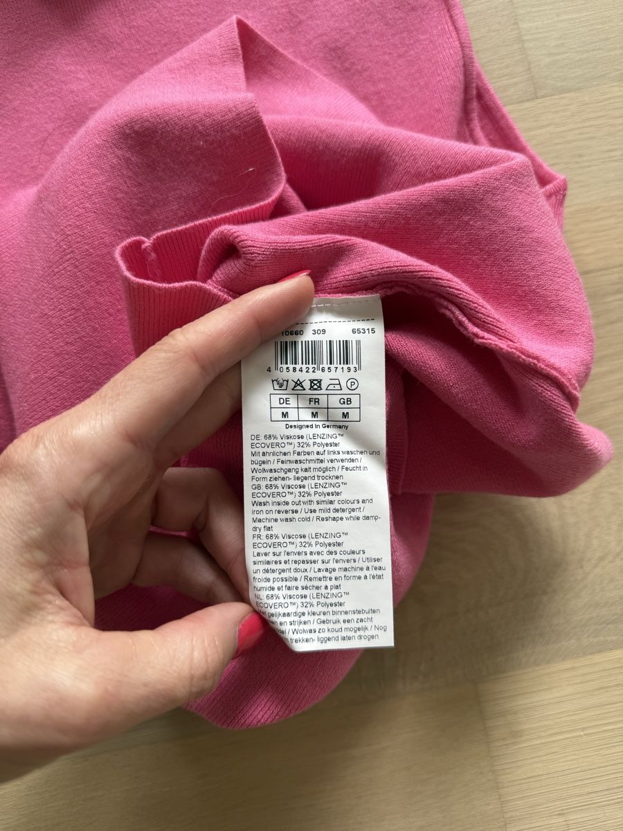 Hallhuber Top: Pinkes Rollkragen Top – Usato da Zürich venduto da wimper6 2