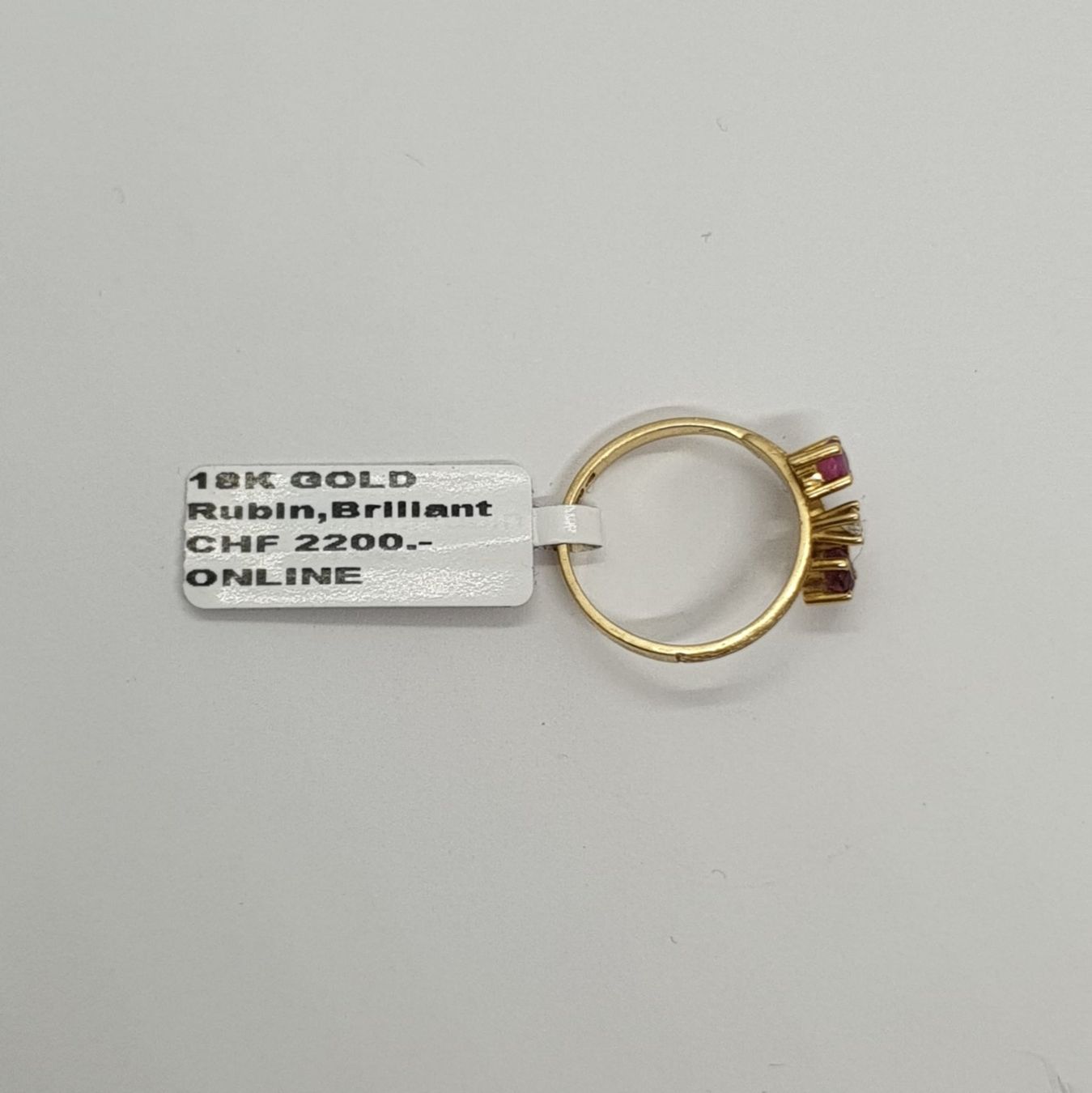 Anelli: Echt 18K Gold - Diamant, Rubin Ring – Usato da Luzern venduto da Luzern-Goldhaus 1