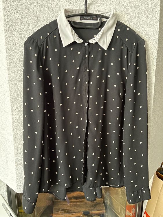 Bluse Schwarz Mit Weissen Punkten