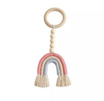 Makramee Regenbogen „Ring“ Anhänger, NEU