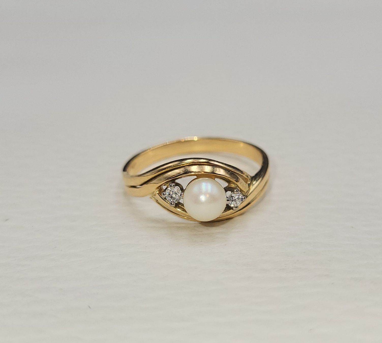 Anelli: 18 Karat 750 Gold Ring Mit Perle Und Steine – Usato da Wald ZH venduto da Dasilver 6