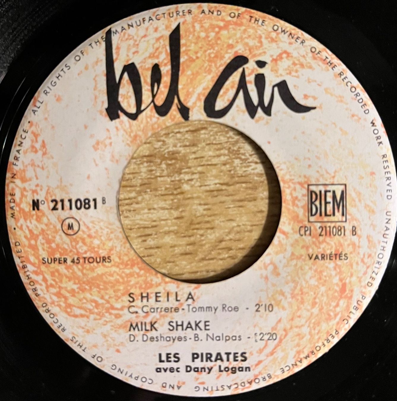Dischi in vinile: LES PIRATES AVEC DANY LOGAN - LE LOCO-MOTION – Usato da Bussigny venduto da vinyl-pas-cher 3