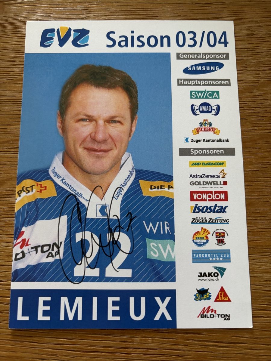 Autographes: Claude Lemieux EVZ NHL Autogrammkarte  – D'occasion à Meierskappel par Cc19