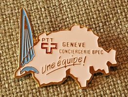 J346 - Pin PTT Geneve Genf  Jet d'eau