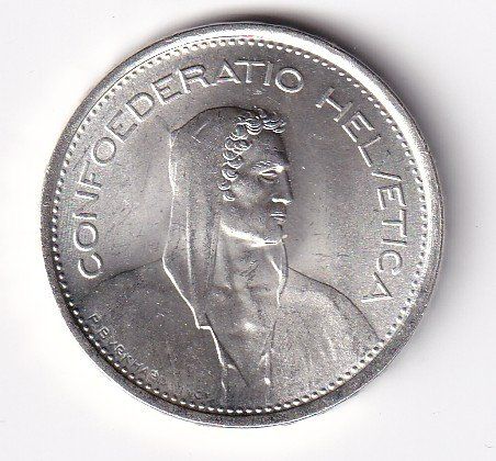 Alle Münzen: 5 Franken 1969 fast unz – Gebraucht aus Neuchâtel von karlpierrino 1