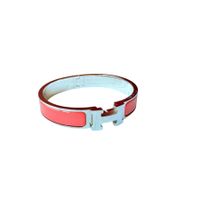 Hermès Armreif Clic H, Koralle, Silber, Neuwertig!