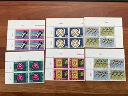 1971 CH Erstag gest.Viererblock mit Tab  (K133)