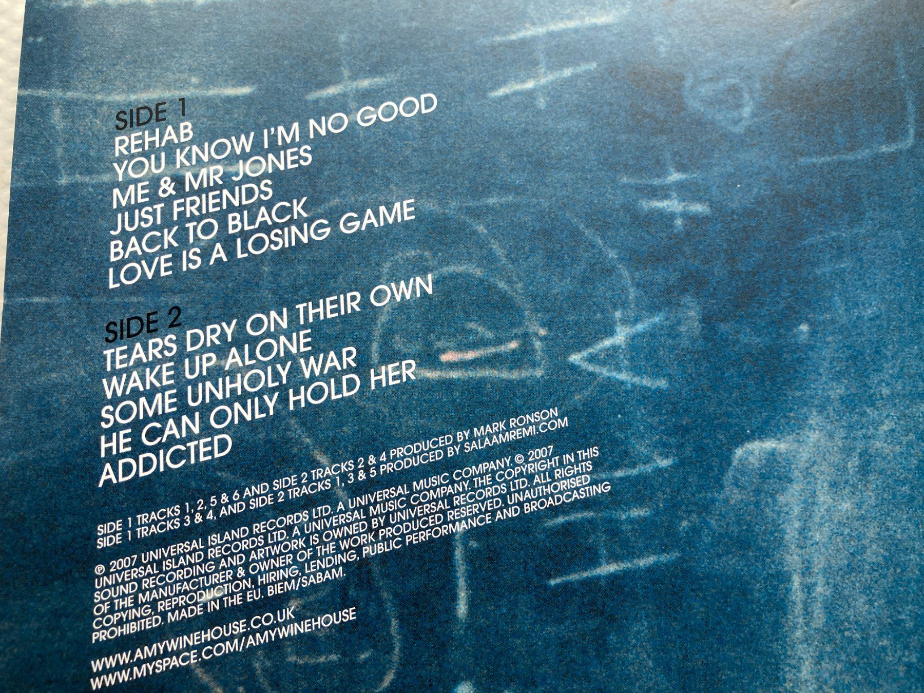 Dischi in vinile: Amy Winehouse – Usato da Aarwangen venduto da Jukebox3 3