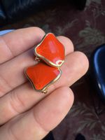 Wunderschöne originale Christian DIOR Ohrclips Vintage coral