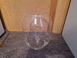 Grosses Glas Klar Glas Vase Silas