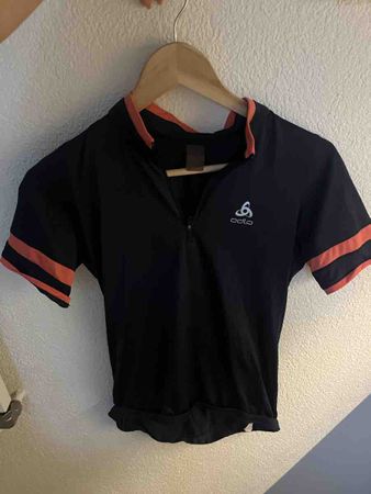 Odlo Radtrikot dunkelblau rosa Reissverschluss gebraucht