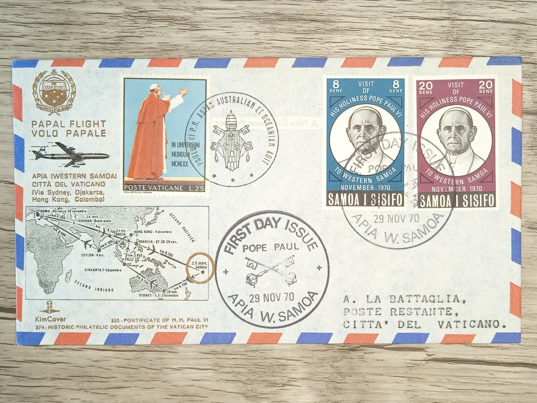 Tutti i francobolli: TR89 Enveloppe + Timbre Samoa 1970 Theme Aviation – Usato da Cousset venduto da Patrick_Collections