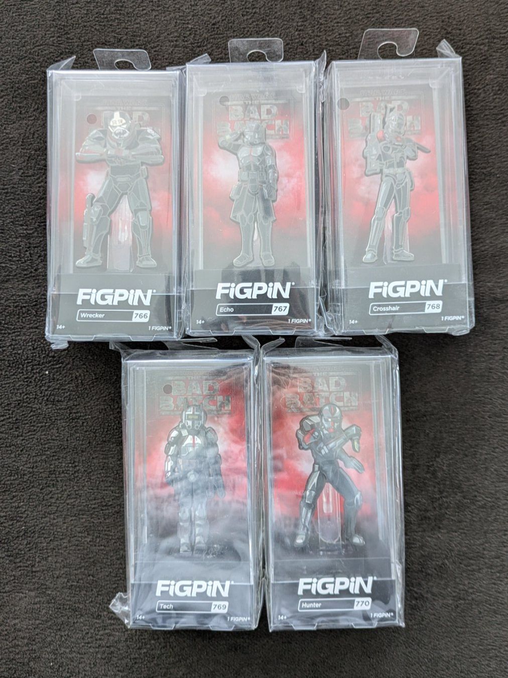 Figuren: 5x FigPin - Star Wars - The Bad Batch #766-#770 – Neu und originalverpackt aus Obfelden von RCO85