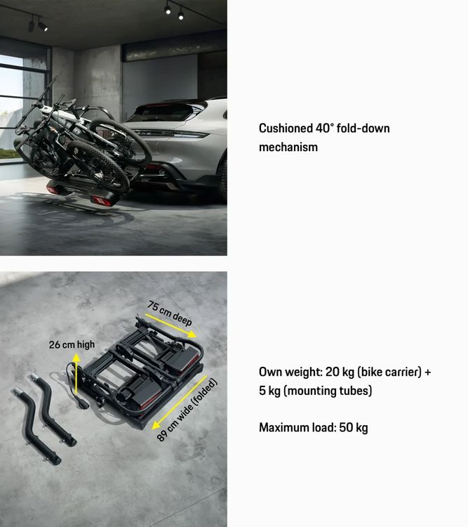 Fahrradheckträger - Porsche Taycan -neuwertig