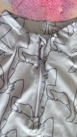 Fengur Funktionsshirt, Gr. XS, Mint mit Pferde Muster