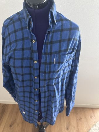 Hemd Valentino Jeans kariert blau Grösse 39