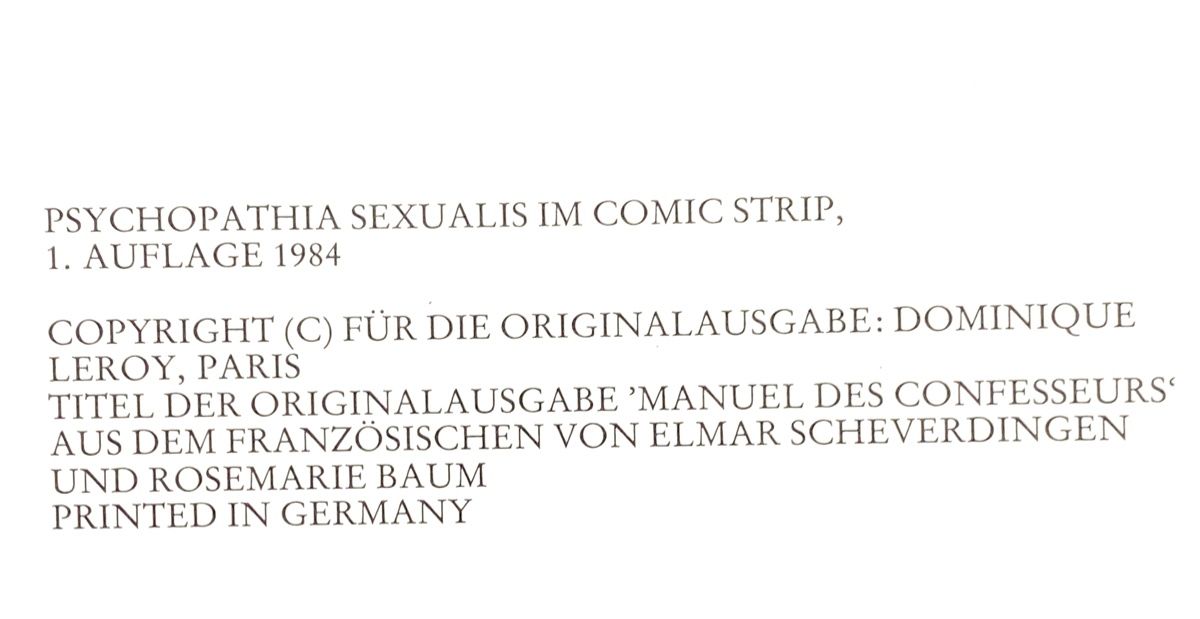 Comics: PSYCHOPATHIA SEXUALIS IM COMIC-STRIP /Ein Sachbuch – Gebraucht aus Zuerich von  1
