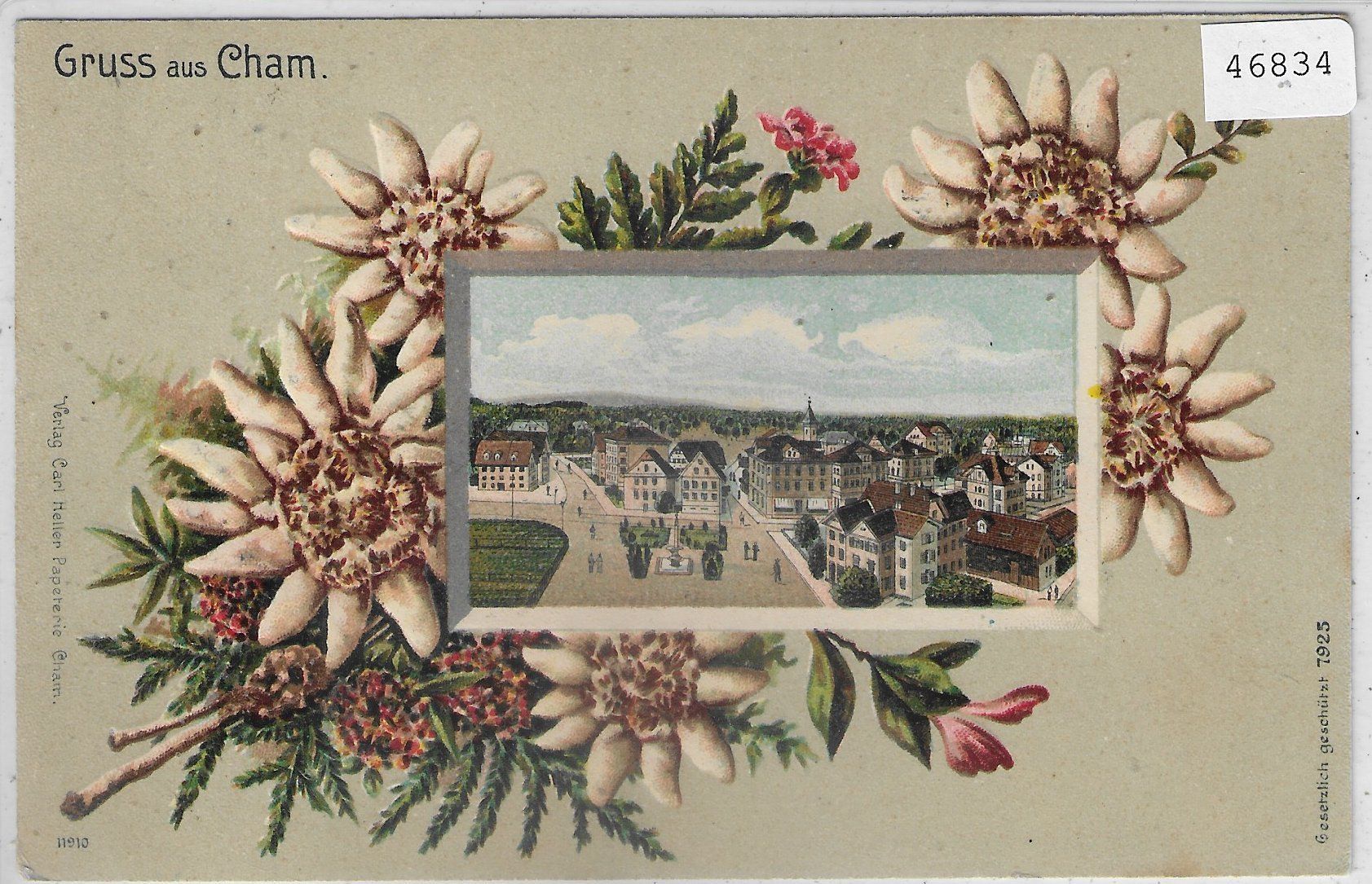 Cartoline postali: Gruss aus Cham - Litho – Usato da Ettingen venduto da Kartenplanet