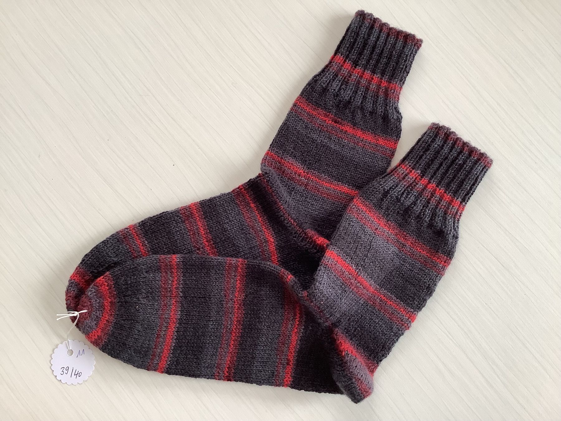 Calze: Handgestrickte Socken Gr. 39/40 – Nuovo (secondo la descrizione) da Lichtensteig venduto da Buemo