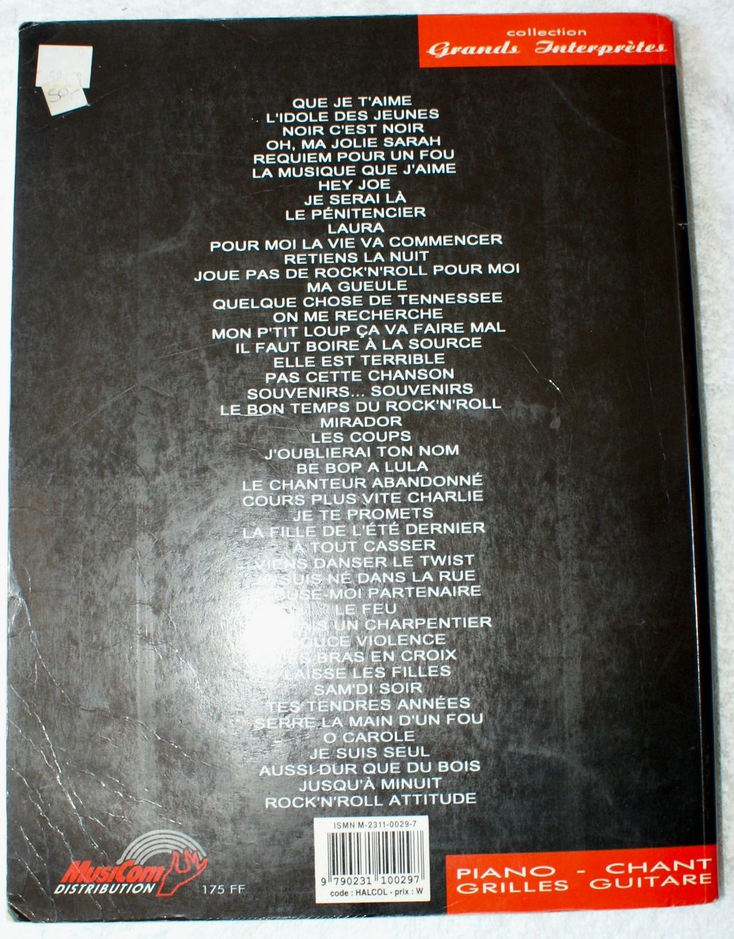 Libri: Livre de partitions, chansons Johnny – Nuovo (secondo la descrizione) da Morrens VD venduto da alain50 1
