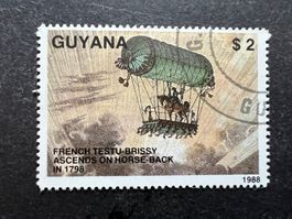 Guiana Zeppelin Ballon 1988  gestempelt (E282)