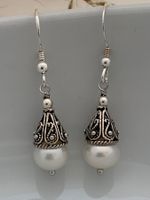 Perlen Ohrhänger Sterling Silber orientalisch - Neu Ohrringe