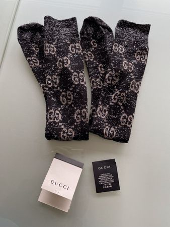 Chaussettes Gucci Glitter Noires, Taille S, neuves