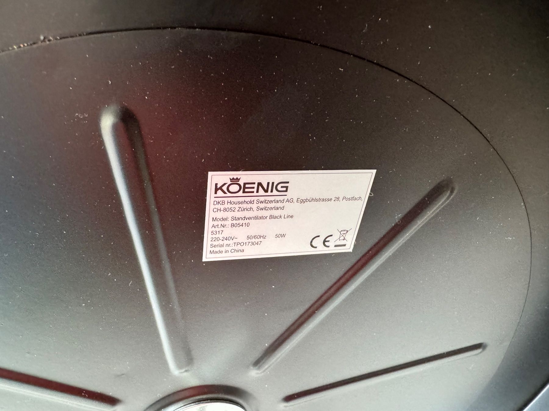 König Ventilatori: Standventilator König / Neuwertig / Modell B05410 – Usato da röschenz venduto da Dave__ 3