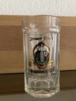 Bierkrug Jenaer Biere Papiermühle Glas seit 1332 neuwertig