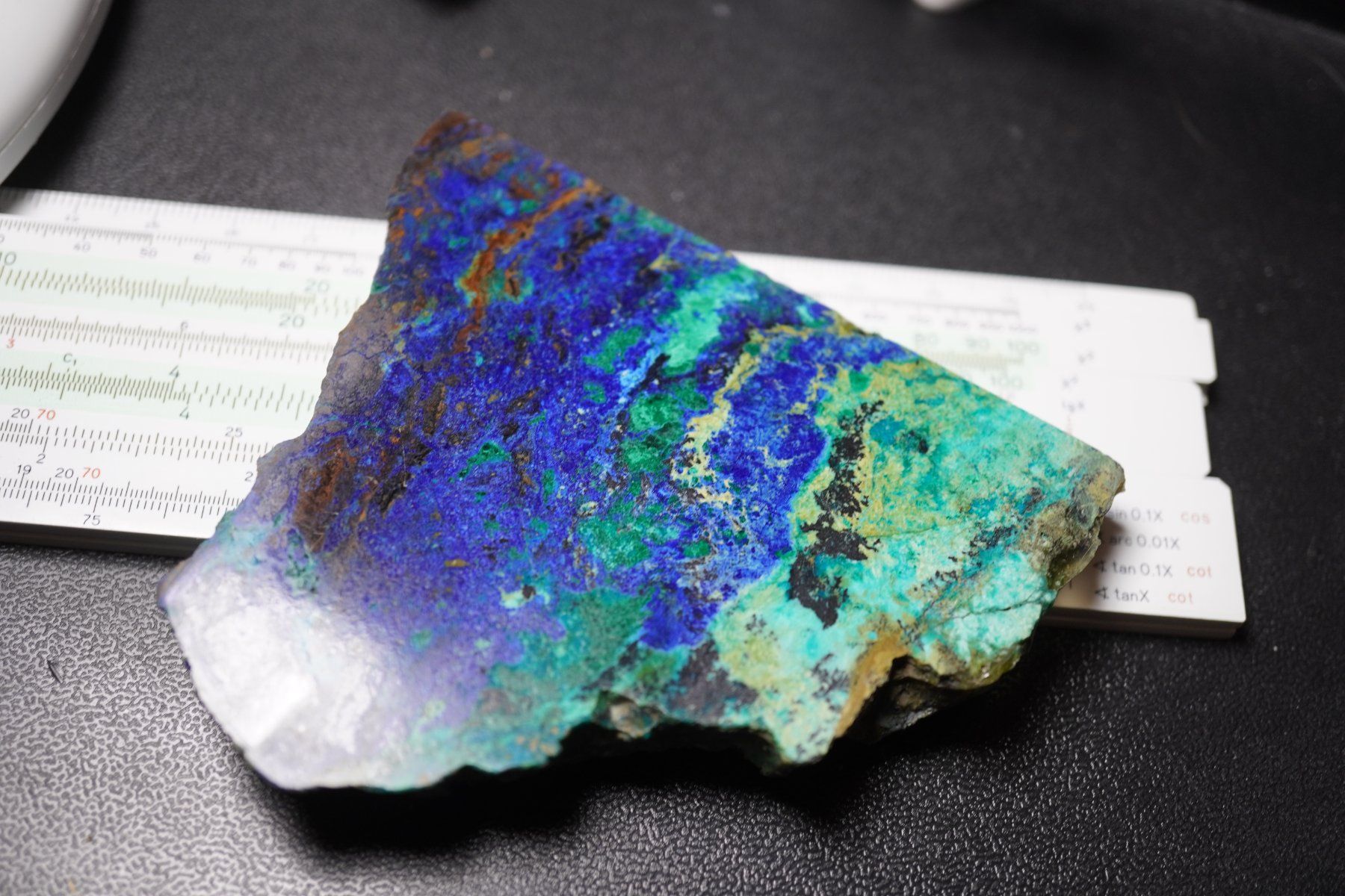 Minerali & Pietre curative: Azurit Mit Malachit Platte USA    alter Bestand – Nuovo e nell'imballaggio originale da Eschenbach SG venduto da topstone 7
